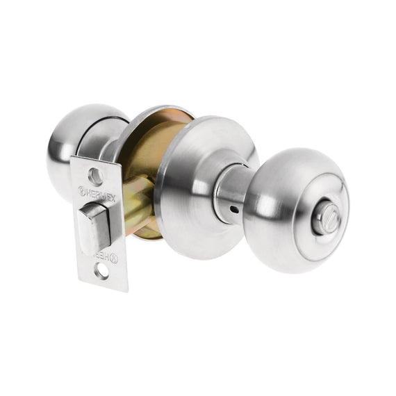 Cerradura tipo oval para baño, cromo mate, hermex  CEPO-32B - Hergui Musical