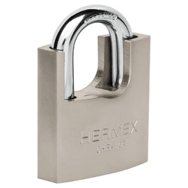 Candado de hierro 40 mm con coraza, llave anti-ganzúa  HERMEX  CHR-40A - Hergui Musical