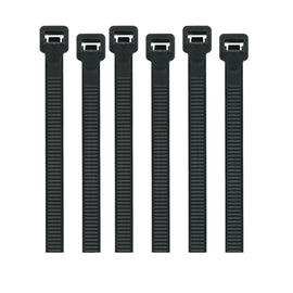 Bolsa con 10 cinchos plásticos 120 lb, 300 x 7.5 mm, negros  VOLTECK  CIN-12030N - Hergui Musical