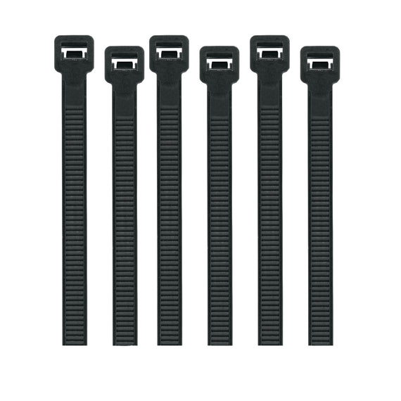 Bolsa con 10 cinchos plásticos 120 lb, 300 x 7.5 mm, negros  VOLTECK  CIN-12030N - Hergui Musical