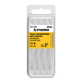Blíster con 20 clavos galvanizados para concreto 2",  FIERO   CLC-2GA - Hergui Musical