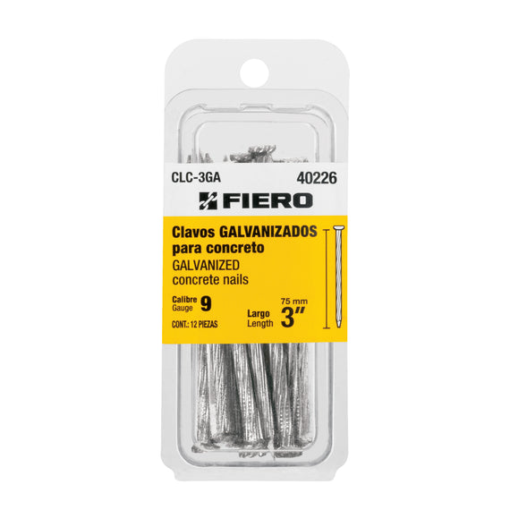 Blíster con 12 clavos galvanizados para concreto 3