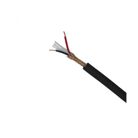 CABLE POR METRO NEGRO LISO PARA MICROFONO 2x24  FINA DE PUEBLA  CM-224BK - Hergui Musical