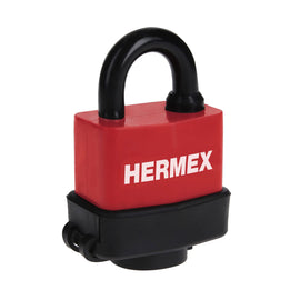 Candado laminado, recubierto de plástico, 40mm, blister  HERMEX  CMR-40 - Hergui Musical