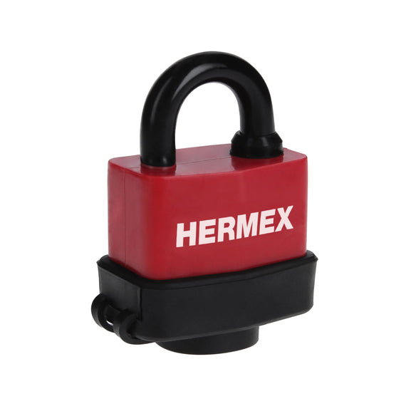 Candado laminado, recubierto de plástico, 50mm, blister  HERMEX  CMR-50 - Hergui Musical
