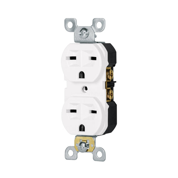 CONTACTO DUPLEX CARA DE CHINO STANDARD BLANCO   VOLTECK    CODO-CHSB - Hergui Musical