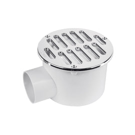 COLADERA DE ABS SALIDA LATERAL Y REJILLA DE 5" CON TORNILLOS  FOSET   COL-62