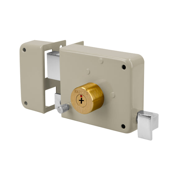 Cerradura sobreponer der instala-fácil, tradicional, blíster  HERMEX  CS-85IB - Hergui Musical