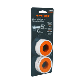 BLISTER CON 2 CINTAS SELLA ROSCA 1/2" X 7M USO GENERAL    TRUPER    CTF-1/2B - Hergui Musical