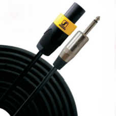 CABLE PARA BAFLE 2X18 CON SPEAKON MACHO y PLUG 6.3mm JUMBO MACHO, 10m   SOLCOR  07BAF10 - Hergui Musical
