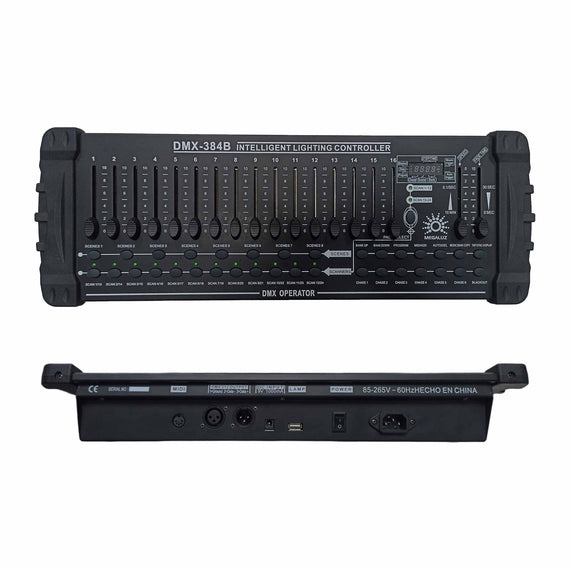 CONTROLADOR DMX 16 FADERS 384 CANALES   MEGALUZ   D16001 - Hergui Musical