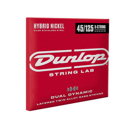 JGO. DE 5 CUERDAS PARA BAJO ELECTRICO DUNLOP ''DUAL DYNAMIC'', NIQUEL, 0.045-0.125  DBHYN45125-CV - Hergui Musical
