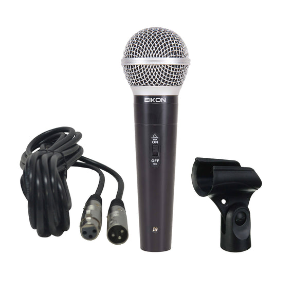 Micrófono dinámico cardioide con respuesta de frecuencia adaptada específicamente para aplicaciones vocales, switch On/Off  EIKON   DM580LC - Hergui Musical