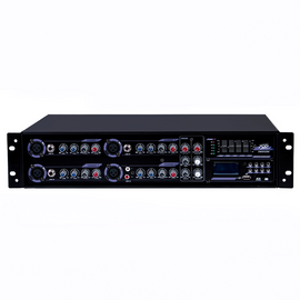 CONSOLA DE 4 CANALES TIPO RACK C/ ENTRADA USB/BLUETOOTH  XSS    DMX-4200-RACK - Hergui Musical