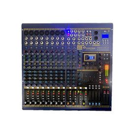 MEZCLADORA 16 CANALES SOUNDTRACK (8 DIRECTOS, 8 COMPARTIDOS), 4 SUBGRUPOS, 4 AUXILIARES,  40 EFECTOS DSP, ECUALIZADOR Y BLUETOOTH   DRAGON-16 - Hergui Musical
