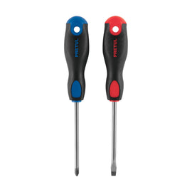 DUO DE DESARMADORES 1/4" X 4 MANGO COMFORT GRIP     PRETUL     DUO-1/4X4BP - Hergui Musical