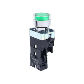 INTERRUPTOR ON-OFF ILUMINADO VERDE SELF LOCK IN  N/O AC 110V     ELECTROCENTER   NEP-LED-115 - Hergui Musical
