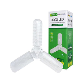 Foco led 28w 3 Aletas plegable, Luz Fria  TIANLAI  E27W28T30 - Hergui Musical