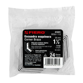 Bolsa con 24 escuadras esquineras 1-1/2" x 1-1/2", fiero   EESQ-1 1/2 - Hergui Musical