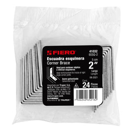 Bolsa con 24 escuadras esquineras 2" x 2", fiero   EESQ-2 - Hergui Musical