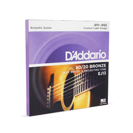 Juego de cuerdas bronce 80/20 ligero .011-.052  DADDARIO   EJ-13 - Hergui Musical