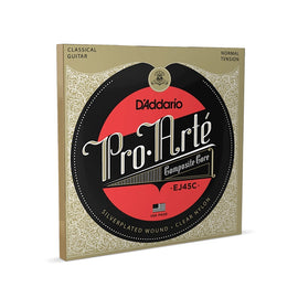 Juego de cuerdas de material compuesto para guitarra clásica, serie Pro-Arte, tensión normal  DADDARIO   EJ-45C - Hergui Musical