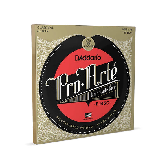 Juego de cuerdas de material compuesto para guitarra clásica, serie Pro-Arte, tensión normal  DADDARIO   EJ-45C - Hergui Musical