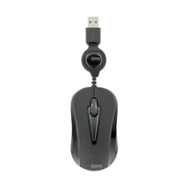 MOUSE  EASY LINE, NEGRO, 3 BOTONES, USB, ÓPTICO, 1000 DPI  EL-993346 - Hergui Musical