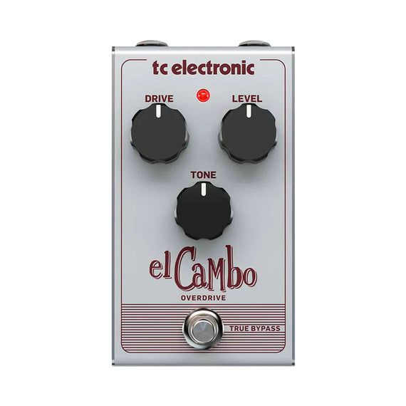 Pedal overdrive análogo estilo bulbo old-school, circuitería simétrica completamente análoga, overdrive suave y cálido con gran sustain  T.C. ELECTRONICS  EL-CAMBO-OVERDRIVE - Hergui Musical