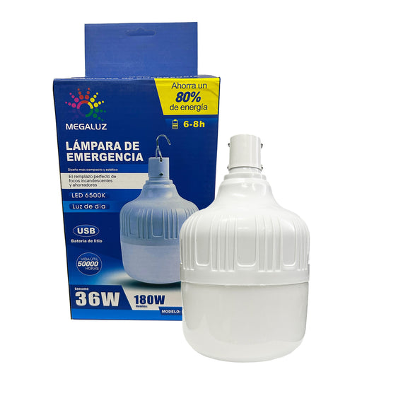 Foco de emergencia recargable 36w  MEGALUZ LED  EM04W36