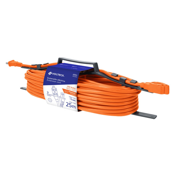 EXTENSION ELECTRICA DE USO RUDO 25M 2X16AWG   VOLTECK   ER-25X16 - Hergui Musical