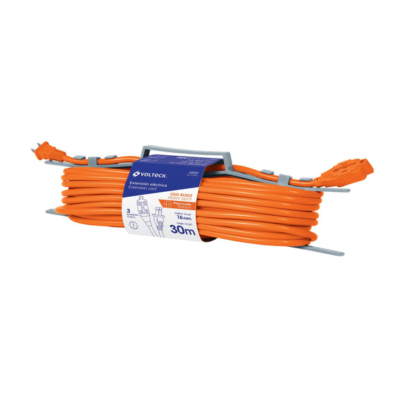 EXTENSION ELECTRICA DE USO RUDO DE 30M 2X16AWG   VOLTECK   ER-30X16 - Hergui Musical