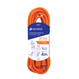 EXTENSION ELECTRICA DE USO RUDO 4M 2X16 AWG   VOLTECK    ER-4X16 - Hergui Musical