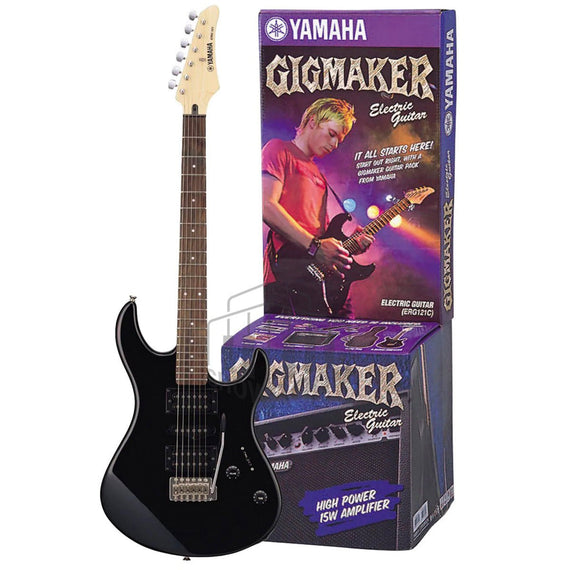 PAQUETE DE GUITARRA ELÉCTRICA, AMPLIFICADOR Y ACCESORIOS, HUMX2, SINGLE X1, COLOR  NEGRO  YAMAHA   ERG121GPIIBL02 - Hergui Musical