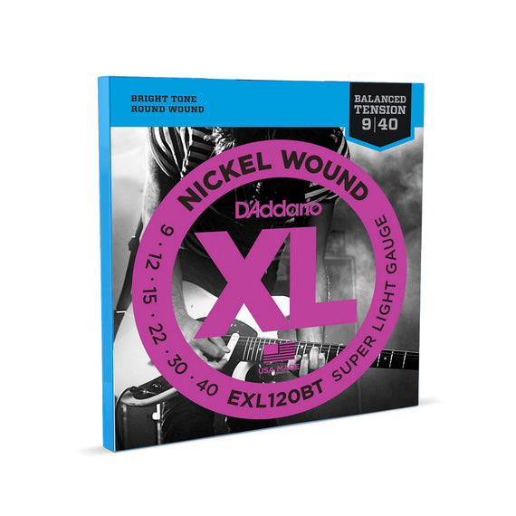 JGO. DE CUERDAS PARA GUITARRA ELÉCTRICA CAL. 09-40  D ADDARIO   EXL-120BT - Hergui Musical