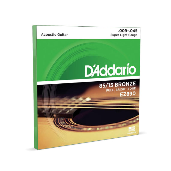 JGO. DE CUERDAS DE ACERO PARA GUITARRA ELECTROACÚSTICA  D ADDARIO   EZ-890 - Hergui Musical