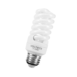 Lampara espiral mini t2 15w luz de dia en blister,  volteck    F-15EM - Hergui Musical