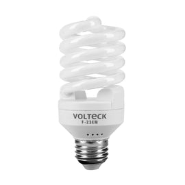 Lampara espiral mini t2 23w luz dia en blister,  volteck    F-23EM - Hergui Musical