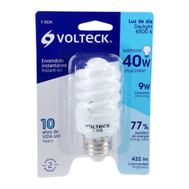 Lámpara espiral mini t2 9 w luz de día en blíster,  VOLTECK  F-9EM - Hergui Musical