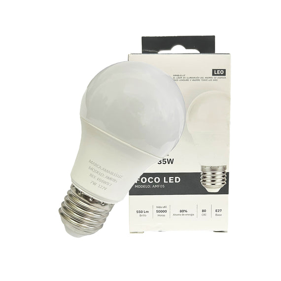 Foco de leds 7w, Luz Fria 6500K  AMABLELUZ   F04W07 - Hergui Musical