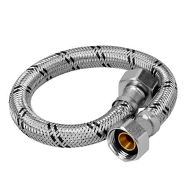 Manguera para boiler, acero inoxidable, 3/4"x3/4", 40 cm  Foset  FBO-3440X - Hergui Musical