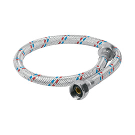 Manguera lavabo/fregadero, aluminio, 1/2"x1/2",55 cm, basic  FOSET   FFR-55P