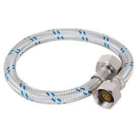 Manguera para lavabo/fregadero, aluminio, 1/2" x 1/2", 40 cm    Foset     FLA-40(49120) - Hergui Musical