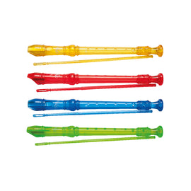 FLAUTA DULCE ESCOLAR EN COLORES NEON TRANPARENTE TONO DO (amarilla, azul, verde, rosa y naranja)  TEMPO  FTN-100 - Hergui Musical