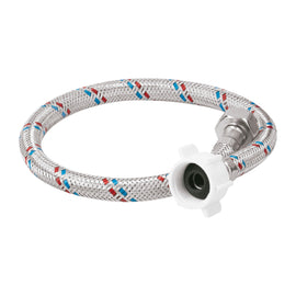 Manguera p/wc, aluminio, 1/2"x7/8", 50cm, plást/metal, basic  FOSET   FWC-P50P