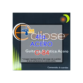 CUERDAS 4TA - RE (D) "ECLIPSE" DE ACERO PARA GUITARRA   G-84 - Hergui Musical