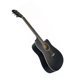 GUITARRA ACÚSTICA 41", COLOR MATE NEGRO, CON ALMA DE ACERO  ROMMS   GA-41BK - Hergui Musical