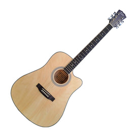 GUITARRA ACÚSTICA 41", COLOR MADERA MATE, CON ALMA DE ACERO  ROMMS   GA-41M