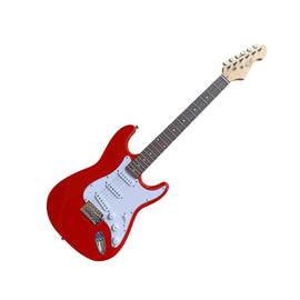 GUITARRA ELÉCTRICA TIPO STRATOCASTER, COLOR ROJO CON BLANCO, ACABADO BRILLANTE  ROMMS   GE-S1RW - Hergui Musical