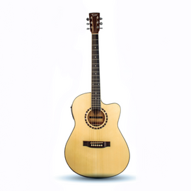 GUITARRA ELECTROACÚSTICA 39", INCLUYE FUNDA, COLOR MADERA, ACABADO MATE  ROMMS  GEA-439NA - Hergui Musical